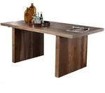 Massivmoebel24 Esstisch, Dunkelbraun, Holz, Echtholz,Sheesham, 8-Sitzer, Rechteckig,