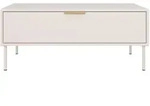 Selsey Couchtisch, Taupe, Metall, Rechteckig, 100x44x50 cm, Wohnzimmer,
