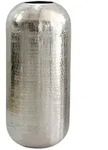 Mid.you Vase Wl7.466, Silber, Metall, rund, 45 cm, handgemacht, zum Stellen,