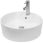 ECD-Germany Waschbecken, Wei&szlig;, Keramik, 46x15.5x46 cm, Badezimmer, Waschbecken &