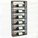 DanDiBo Weinregal, Schwarz, Metall, 40x83x9 cm, Wohnzimmer, Regale, Weinregale