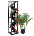 DanDiBo Weinregal, Schwarz, Metall, 21x90x21 cm, Wohnzimmer, Regale, Weinregale