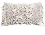 Atmosphera Createur d ́interieur Zierkissen, Beige, Naturmaterialien, Abstrakt,