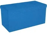 Intirilife Sitztruhe, Blau, Textil, 38x38x76 cm, Wohnzimmer, Hocker, Sitzw&uuml;rfel