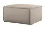 Fun M&ouml;bel Polsterhocker, Sand, Textil, 65x40x65 cm, Wohnzimmer, Hocker