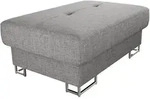 Mirjan24 Polsterhocker, Hellgrau, Metall, 2-Sitzer, Rechteckig, 104x42x67 cm,