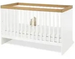 Pinolino Gitterbett Linje, Natur, Wei&szlig;, Holz, Eiche, 75 cmx88 cmx144 cm,...