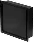 LuxeBath Duschnische, Schwarz, Metall, Quadratisch, 30x10x30 cm, Badezimmer, Baden &