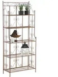 CLP Standregal, Braun, Metall, 74.5x173x34.5 cm, Wohnzimmer, Regale, B&uuml;cherregale