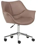 Beliani Schreibtischstuhl, Hellbraun, Kunststoff, 62x79x62 cm, Arbeitszimmer,