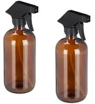 Relaxdays Spr&uuml;hflasche, Braun, Glas, Kunststoff, 7x22x10 cm, Gartenzubeh&ouml;r,