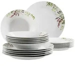 M&auml;ser Tafelservice, Wei&szlig;, Keramik, 18-teilig, Floral, Essen & Trinken, Geschirr,