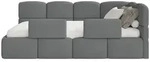 Selsey Kinderbett, Dunkelgrau, Kunststoff, 1-Sitzer, 120x200 cm, Kinder- &