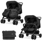 Lorelli Geschwisterkinderwagen, Schwarz, Metall, 84x110x86 cm, unisex, Baby on Tour,