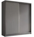 Altdecor Kleiderschrank, Grau, Wei&szlig;, Holzwerkstoff, 200x216x61 cm,...