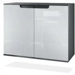 Vladon Kommode, Wei&szlig; Hochglanz, Holzwerkstoff, 92.5x73.5x35 cm, Wohnzimmer,...