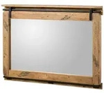 Massivmoebel24 Spiegel, Natur, Holz, Rechteckig, 114x80x6 cm, Spiegel, Wandspiegel