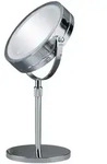 Kleine Wolke Dekospiegel Level Mirror, Silber, Metall, rund, 20x37x13.5 cm,