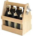 DanDiBo Flaschentr&auml;ger, Braun, Holz, 22x23.5x14.5 cm, K&uuml;chenzubeh&ouml;r,