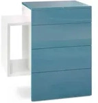 Vladon Nachttisch, Petrol, Holzwerkstoff, 60x63x36 cm, Schlafzimmer, Nachttische
