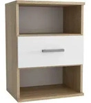Masseno Nachttisch, Sonoma Eiche, Wei&szlig;, Holzwerkstoff, 1 Schubladen,...