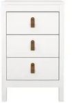 ebuy24 Nachttisch,, Wei&szlig;, Holzwerkstoff, 3 Schubladen, 44x71x39 cm,...
