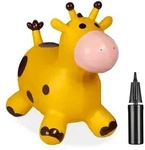 Relaxdays H&uuml;pftier, Gelb, Kunststoff, Tiere, 55x46x27 cm, unisex, Spielzeug,