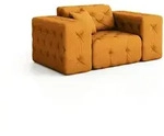 Fun M&ouml;bel Sessel, Gelb, Textil, 121x78x96 cm, Wohnzimmer, Sessel, Polstersessel
