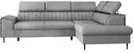 Mirjan24 Ecksofa, Hellgrau, Metall, Kunststoff, 5-Sitzer, Ottomane...