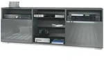 Vladon Lowboard, Grau, Holzwerkstoff, 146x54x35 cm, Wohnzimmer, Wohnw&auml;nde,