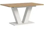 Inn.Furn Esstisch, Wei&szlig;, Eiche Artisan, Holzwerkstoff, Nachbildung,Eiche, Uni,...