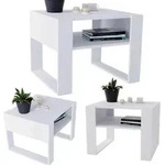 CraftPAK Couchtisch, Wei&szlig;, Holzwerkstoff, Rechteckig,Rechteckig, 65x45x53.6 cm,
