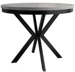 Mirjan24 Esstisch, Schwarz, Hellgrau, Metall, Rund,Rund, 120x76x120 cm,...