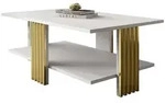 Lookway Couchtisch, Wei&szlig;, Holzwerkstoff, 100x40x60 cm, Wohnzimmer,...