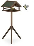 Relaxdays Vogelfutterhaus, Dunkelbraun, Holz, Papier, 62x120x55 cm,...