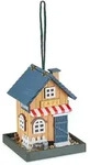 Relaxdays Vogelfutterhaus, Mehrfarbig, Holz, 18x23.5x18 cm, Gartenzubeh&ouml;r,