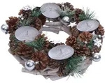 MCW Adventskranz, Braun, Holz, Pappel, 10 cm, Dekoration, Weihnachtsdekoration,