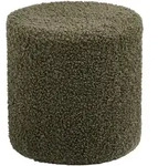 Hocker Ejby, Olivgr&uuml;n, Textil, Uni, zylindrisch, 34x36x34 cm, Wohnzimmer,...