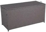 Gardenson Kissenbox, Braun, Schwarz, Metall, Kunststoff, 1 F&auml;cher, 50x60x120 cm,