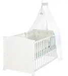Roba Babybett, Wei&szlig;, Textil, Tiere, 70x140 cm, Babym&ouml;bel, Babybetten,