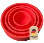 Intirilife Kuchenbackform, Rot, Kunststoff, 25x6x25 cm, antihaftbeschichtet, Backen,