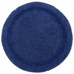 Homescapes Badematte, Dunkelblau, Textil, Uni, Rund, 80x80 cm, Oeko-Tex&reg;...