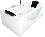 AcquaVapore by Sandra Jentho Whirlpool, Wei&szlig;, Glas, Kunststoff, Metall, Rechteckig,