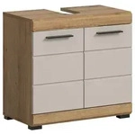 Mid.you Waschbeckenunterschrank, Natur, Kaschmir, Kunststoff, 1 F&auml;cher,...