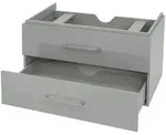 MCW Waschbeckenunterschrank, Grau, Holz, 89x54x46 cm, Badezimmer,