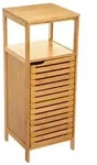 Kommode, Beige, Naturmaterialien, 30x80x30 cm, Badezimmer, Badezimmerschr&auml;nke,