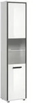 Mid.you Hochschrank, Wei&szlig; Hochglanz, Kunststoff, Holzoptik, 5 F&auml;cher, 40x188x34 cm,