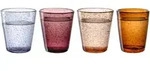 Leonardo Gl&auml;serset Burano, Braun, Lila, Orange, Bordeaux, Glas, 4-teilig, 330 ml,