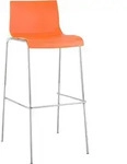CLP Barhocker, Orange, Metall, 43x100x48 cm, Esszimmer, Barm&ouml;bel, Barhocker