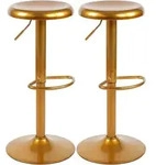 CLP Barhocker, Gold, Metall, 38.5x58x38.5 cm, Esszimmer, Barm&ouml;bel, Barhocker